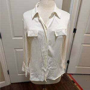 Zara Cream Button-Down Shirt